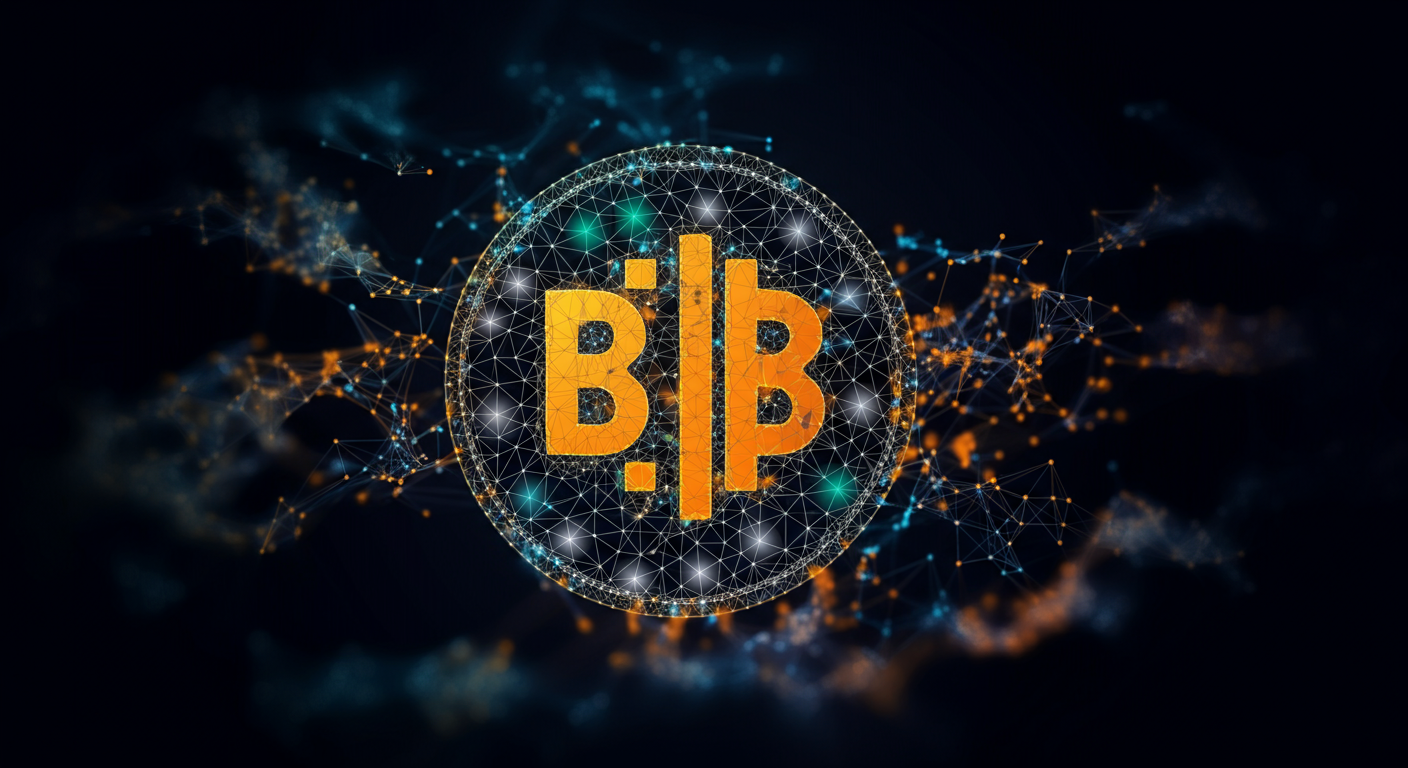 Wrapped BNB WBNB technology and blockchain network illustration