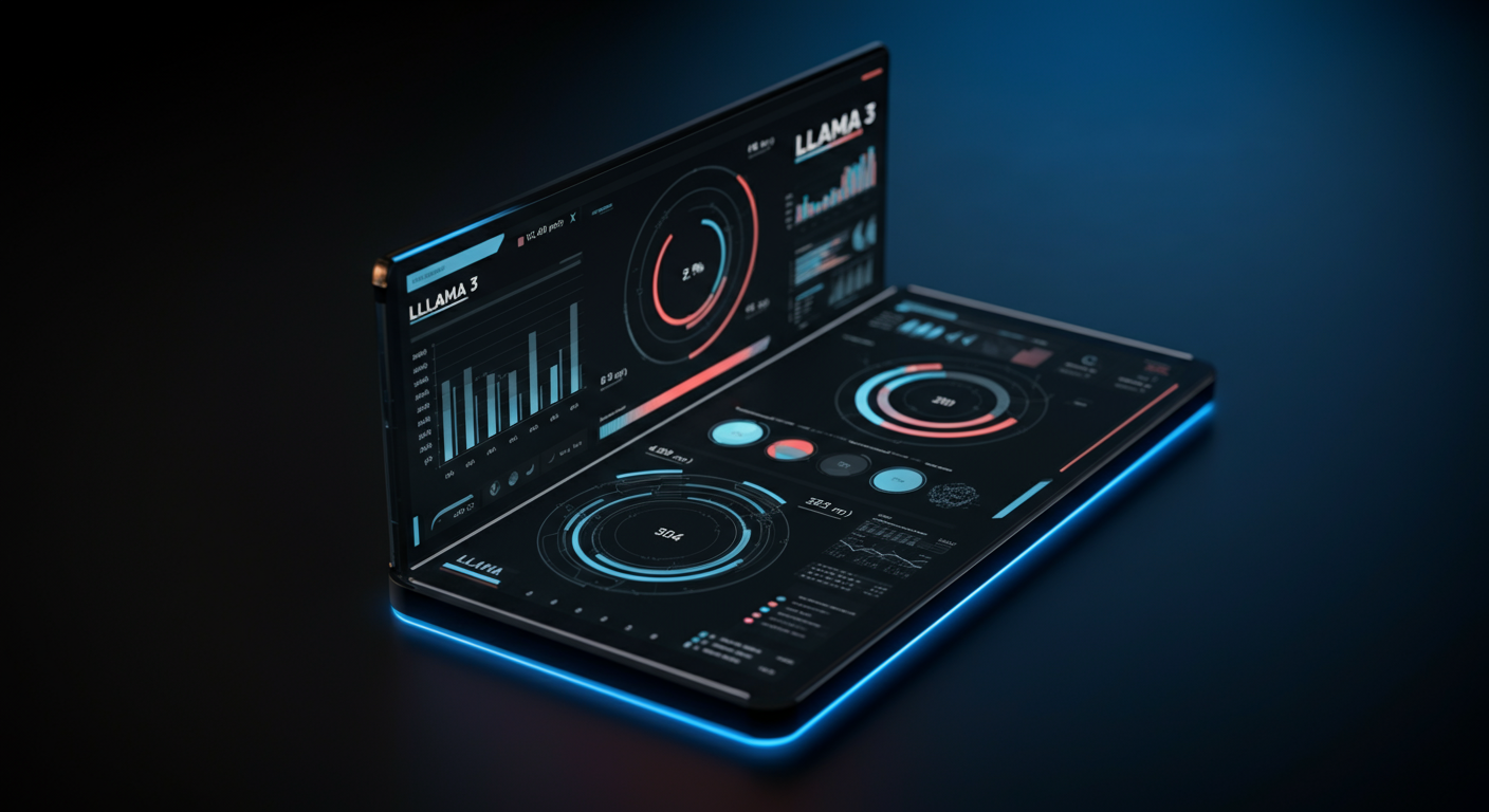 Future potential of LLaMA 3 (Meta) represented visually