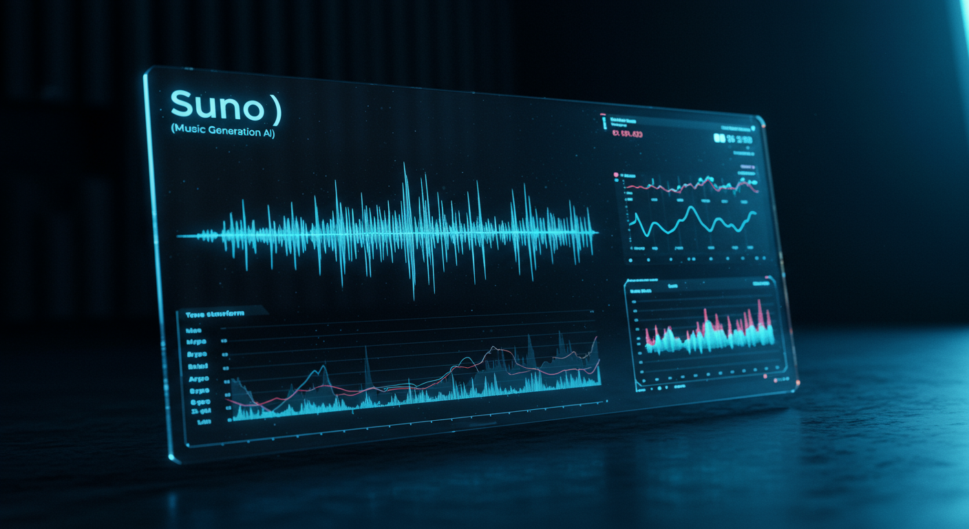 Suno (Music Generation AI) AI technology illustration