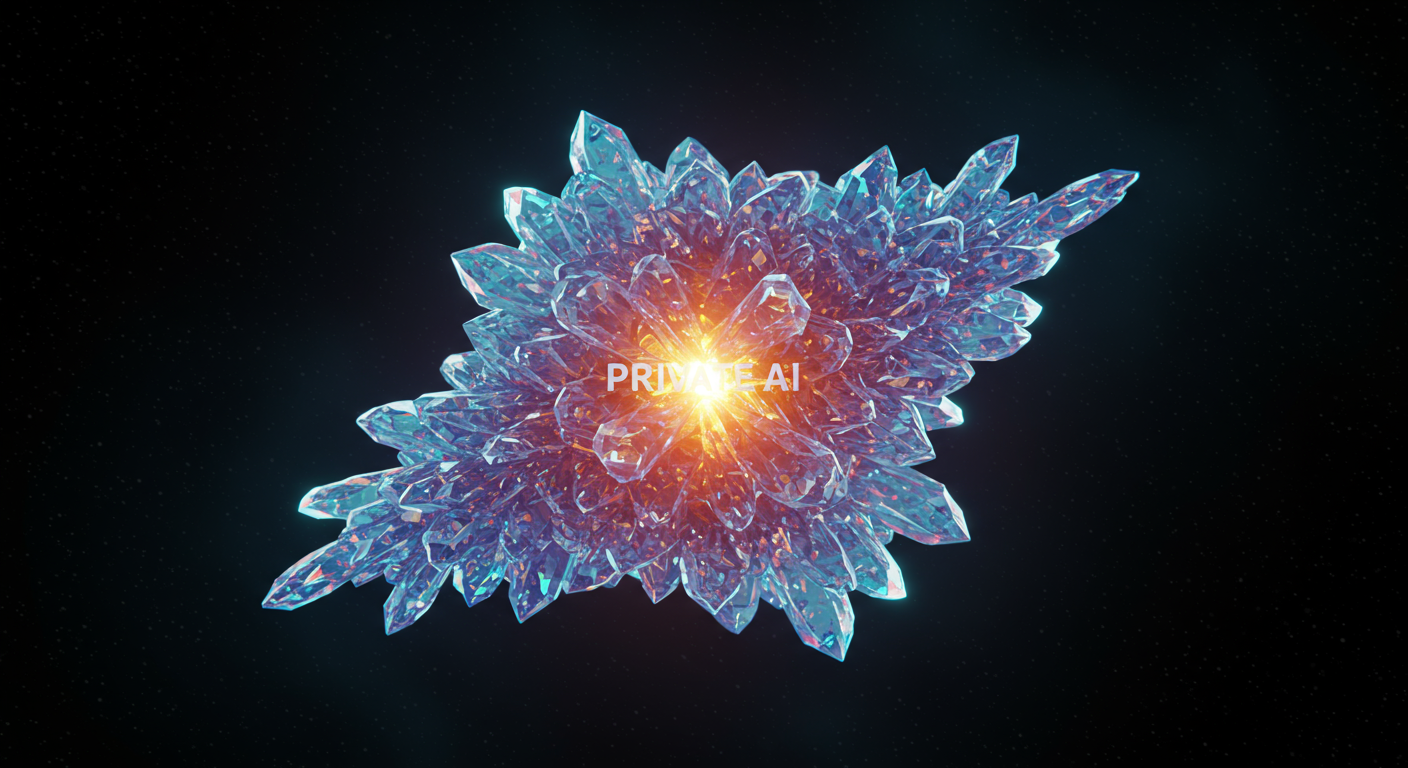 Eye-catching visual of Private AI and AI technology vibes