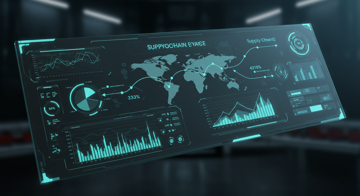 AI and Supply Chain AI technology illustration