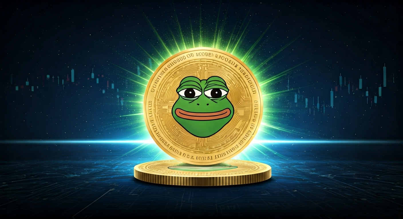 Pepe PEPEの世界観と仮想通貨らしさが伝わるビジュアル