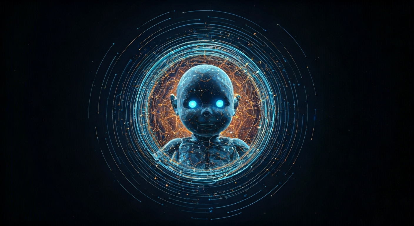 Eye-catching visual of BabyAGI and AI technology vibes