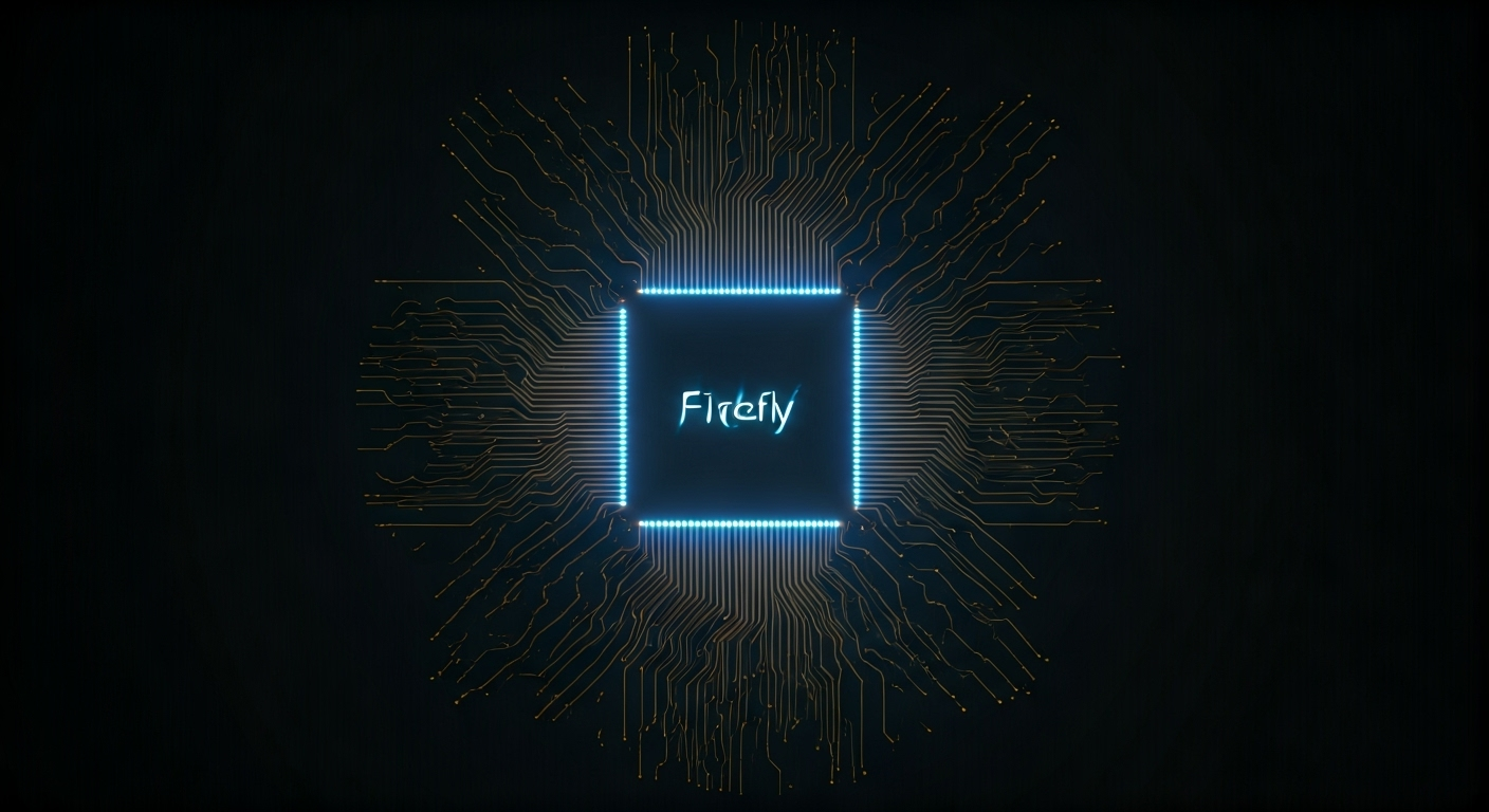 Eye-catching visual of Adobe Firefly and AI technology vibes