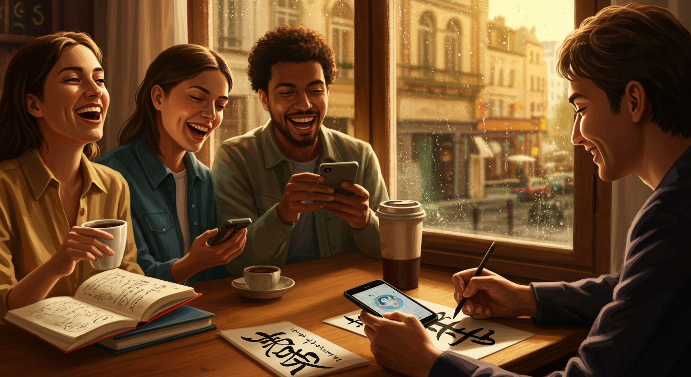 Eye-catching visual of AI Language Learning 2025 Learning Habits Multilingual Skills and lifestyle vibe