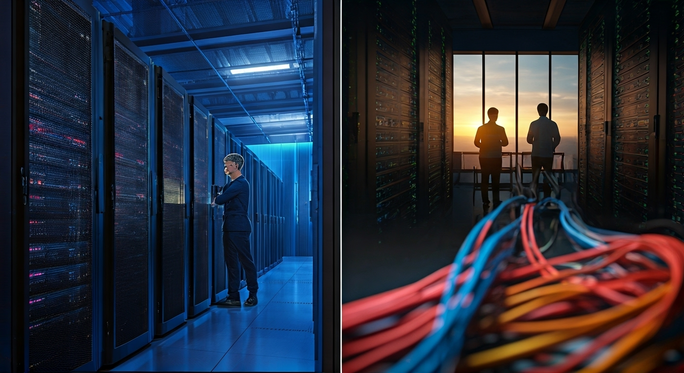 Eye-catching visual of AI Investments 2025 Trends Data Centers and lifestyle vibe