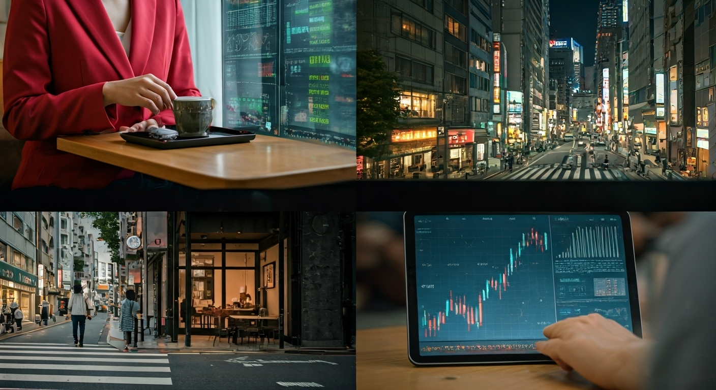 Eye-catching visual of Japanese Stocks Foreign Investment AI Themes and lifestyle vibe