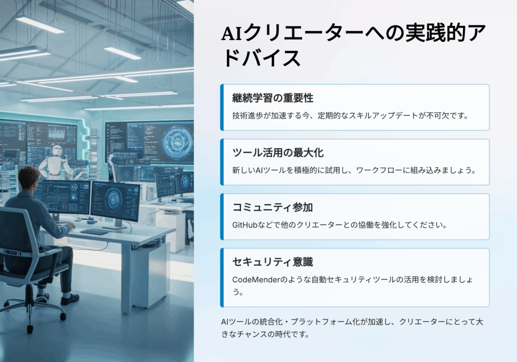AIクリエーターへの実践的アドバイス