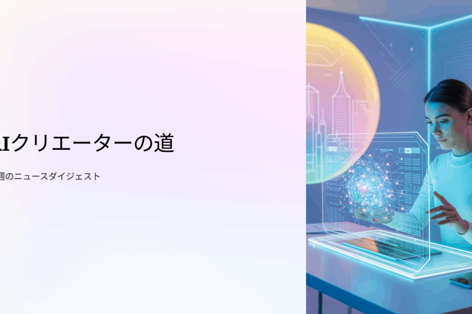 AIクリエーターの道 - 今週のニュースダイジェスト