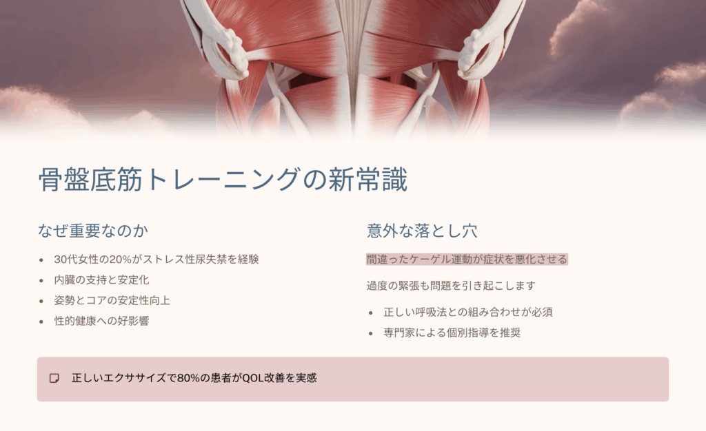 骨盤底筋トレーニングの重要性