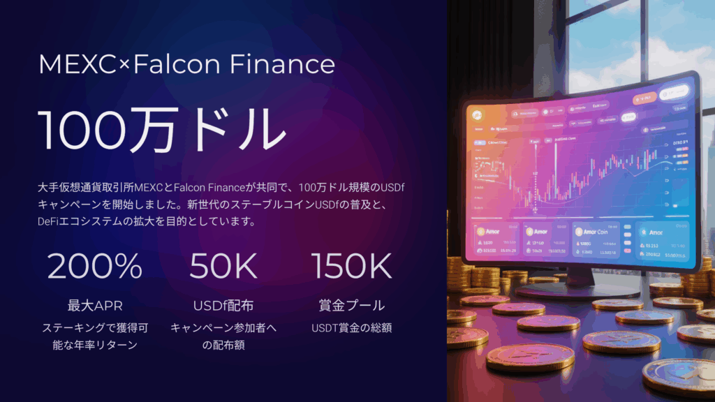 MEXCとFalcon Finance、100万ドルUSDfキャンペーンを開始