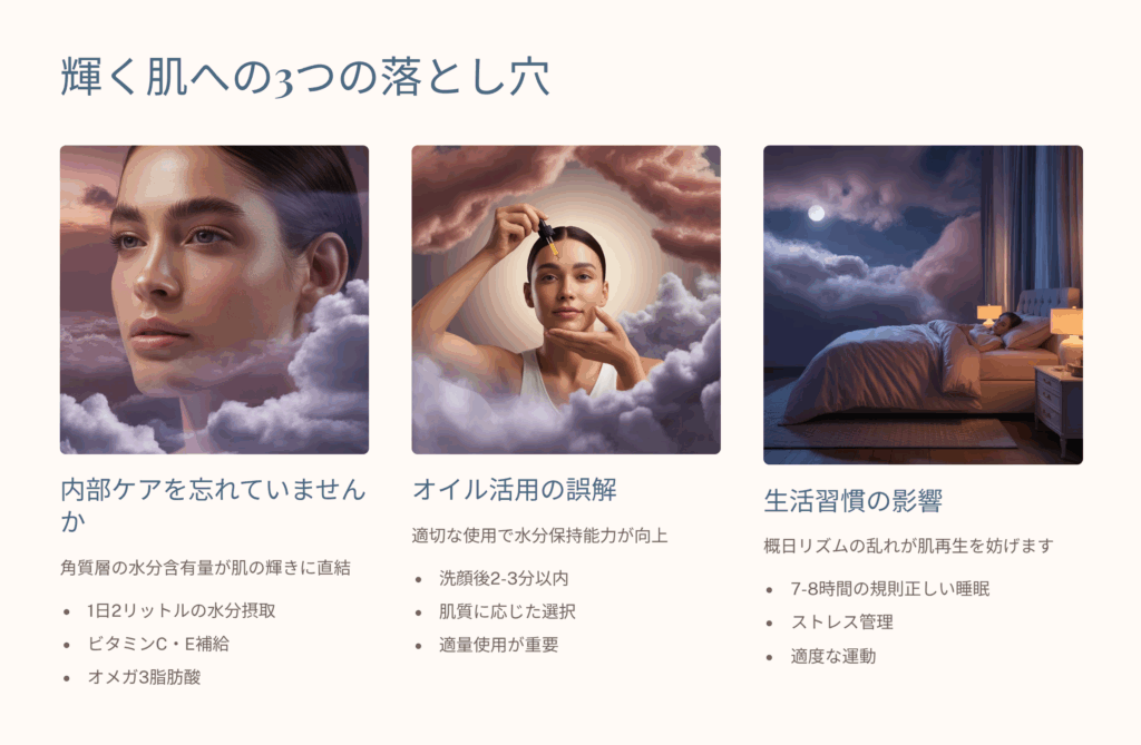 肌のケアと生活習慣の重要性