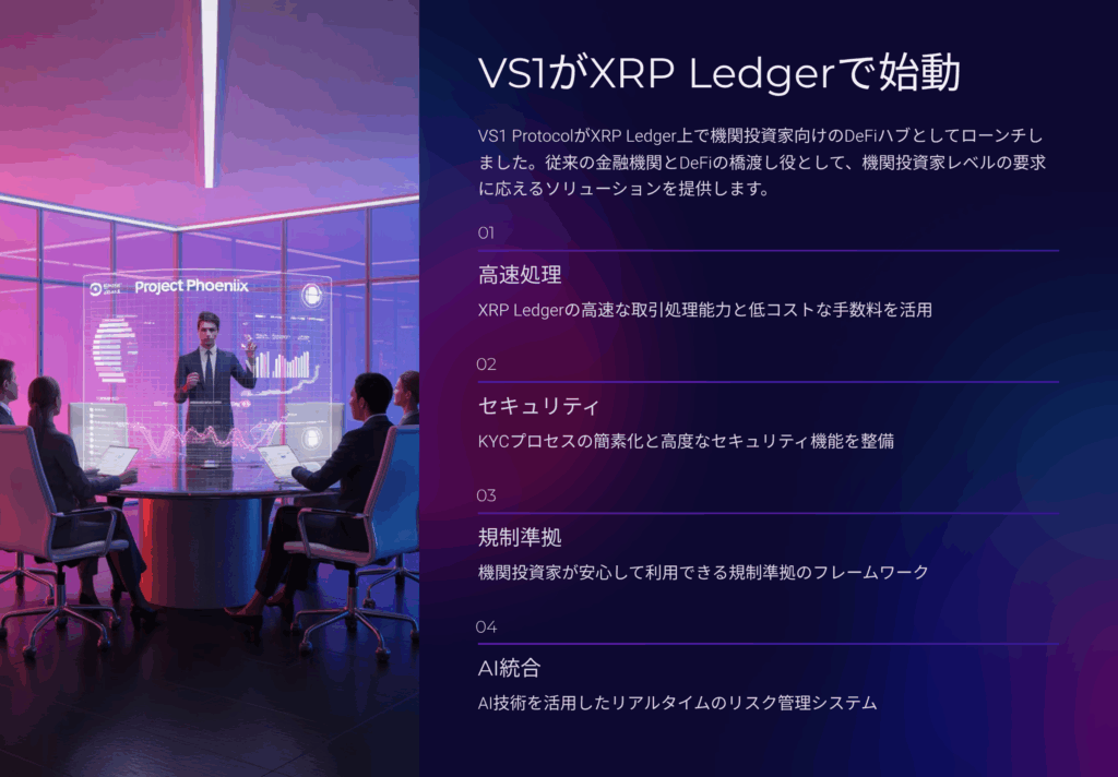 VS1、XRP Ledgerで機関投資家向けDeFiハブとして本格始動