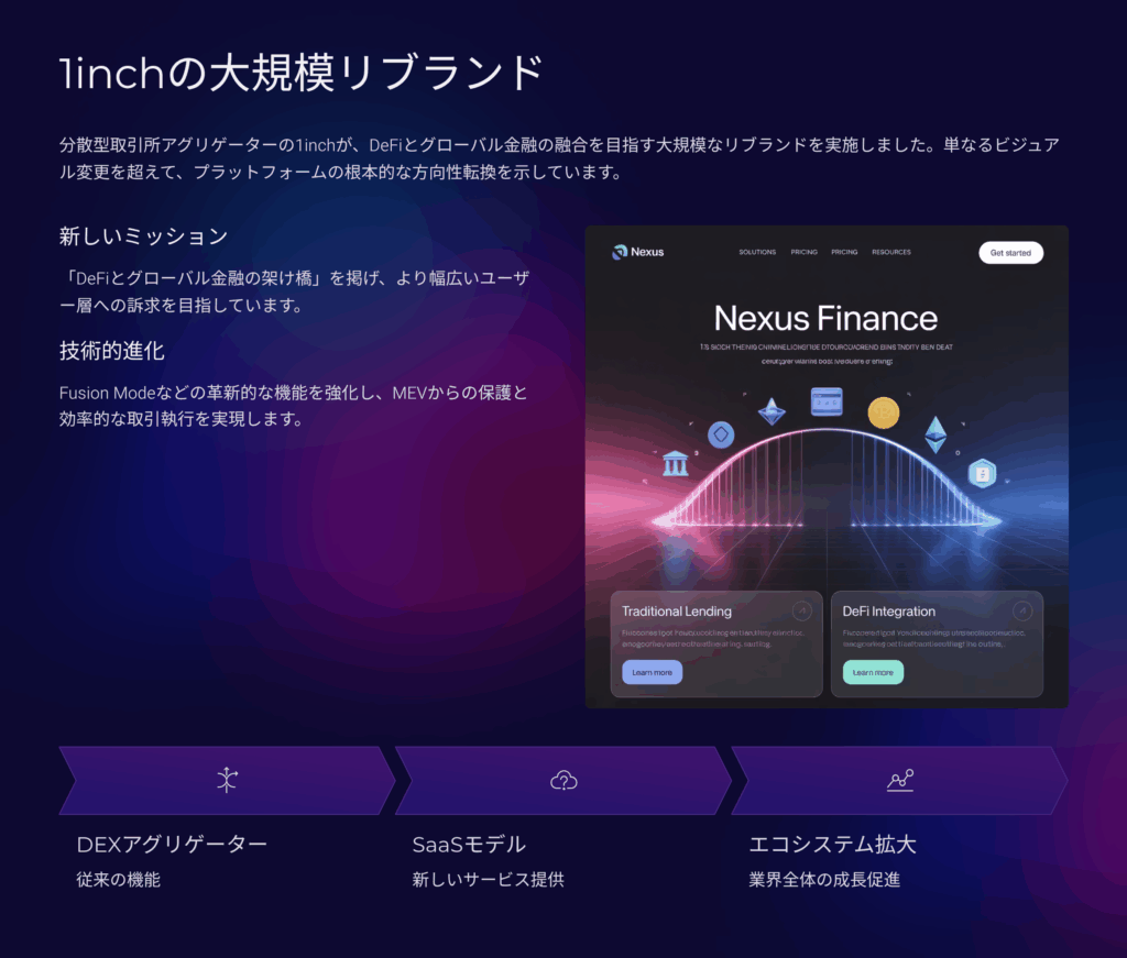 1inchの大規模リブランド:DeFiとグローバル金融の新時代