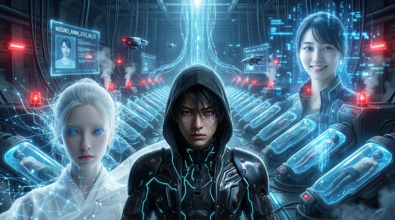 Futuristic cyborg scene