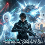 未来的な戦士とサイボーグ