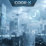 未来的な都市とドローン